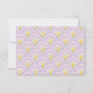 Carte De Remerciements Motif Pastel en Coquille