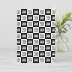 Carte De Remerciements Motif répétitif de deux logos ou images