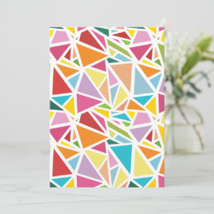 Carte De Remerciements Motif triangles colorés 2