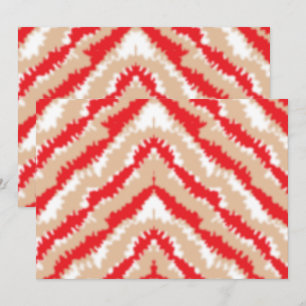 Carte De Remerciements Motifs et motifs de texture rouge, orange et rose