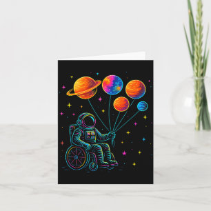 Carte De Remerciements Motivation Enfants Astronaute Fauteuil Roulant Esp