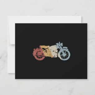 Carte De Remerciements Moto style rétro Vintage