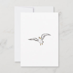 Carte De Remerciements Mouette blanche oiseau