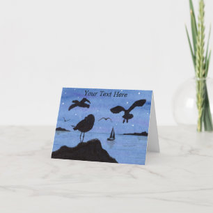 Carte De Remerciements Mouettes