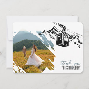 Carte De Remerciements Mountain Love Dusty Blue Mariage