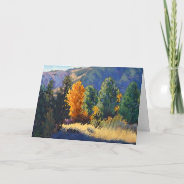 Carte De Remerciements Mountain Serenity – Impressionistic Greeting Card (Devant)