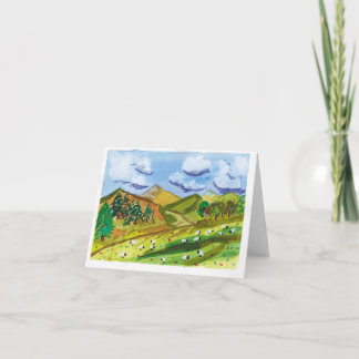 Carte De Remerciements Moutons sur les collines