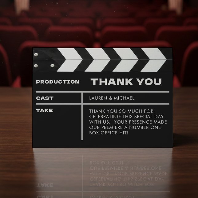 Carte De Remerciements Movie Film Clap Board (Créateur téléchargé)