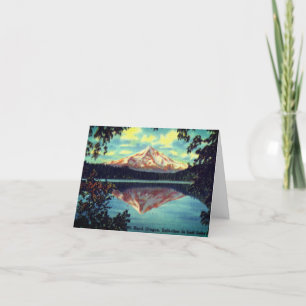 Carte De Remerciements Mt Hood, Oregon Crystal Clear Lac perdu