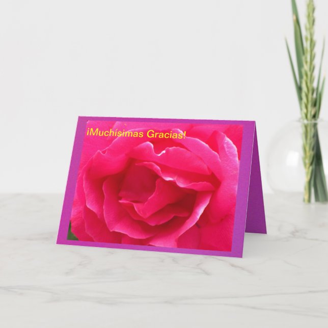 Carte De Remerciements Muchísimas Gracias (Devant)