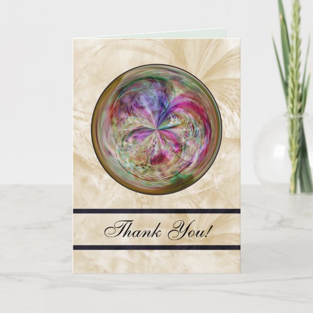 Carte De Remerciements Multicolor bulle Abstraite Mandala (Devant)