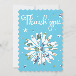 Carte de remerciements multicolore floral