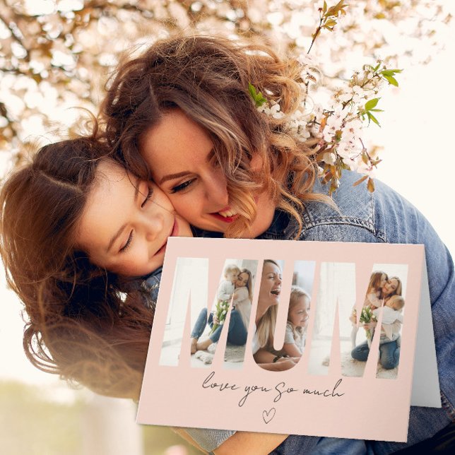 Carte De Remerciements MUM Photo Collage Card – Custom Message (Créateur téléchargé)