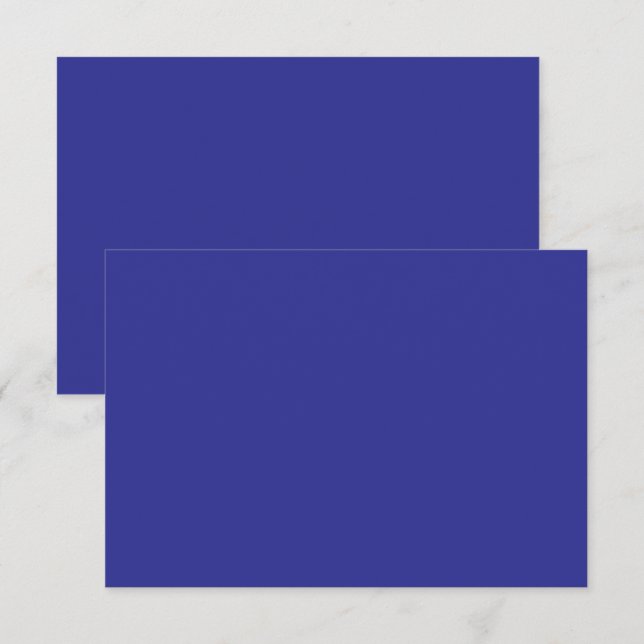 Carte De Remerciements mur bleu avec horloge (Devant / Derrière)