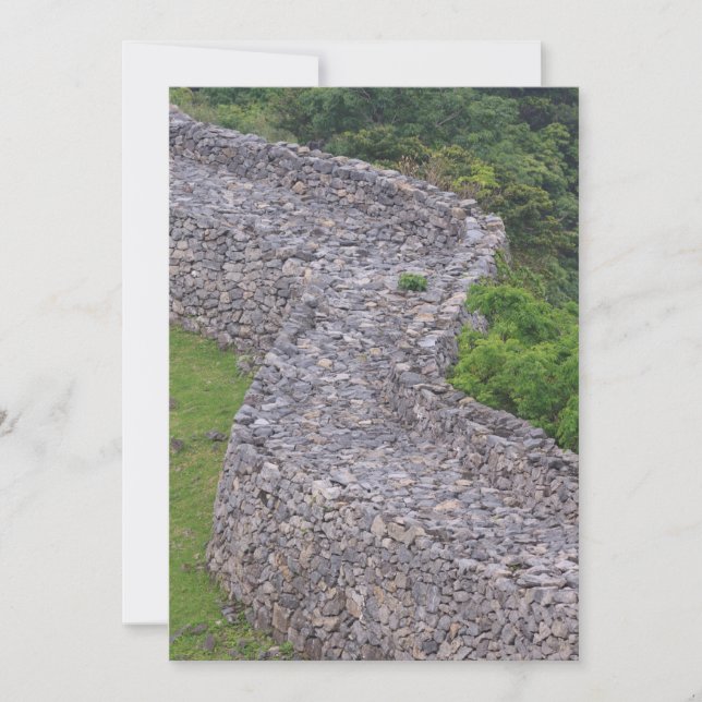 Carte De Remerciements Mur de château de Nakijin (Devant)