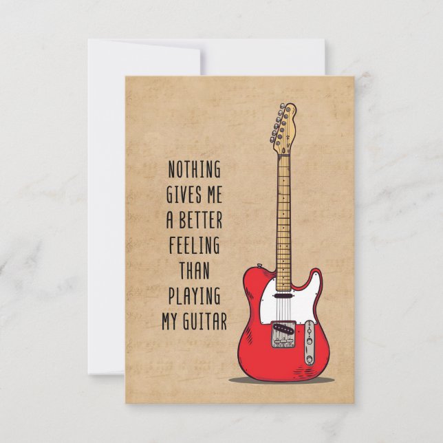 Carte De Remerciements Music Art Nothing Gives Me A Better (Devant)