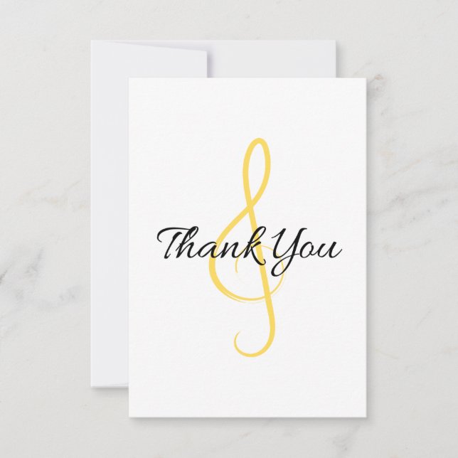 Carte de remerciements musical 1 (Devant)