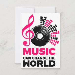 Carte De Remerciements Musique Art La musique peut changer le monde