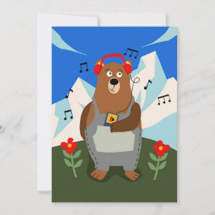 Carte De Remerciements Musique Art Musique Et L'Ours