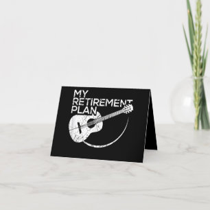 Carte De Remerciements My Retirement Plan Guitar Funny Musicians