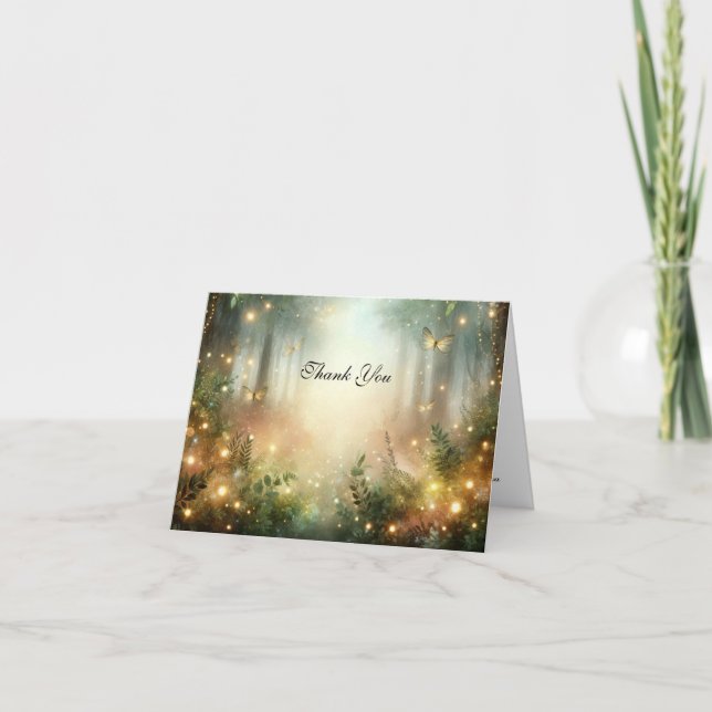 Carte De Remerciements Mystic Forrest Meadow Magic (Devant)