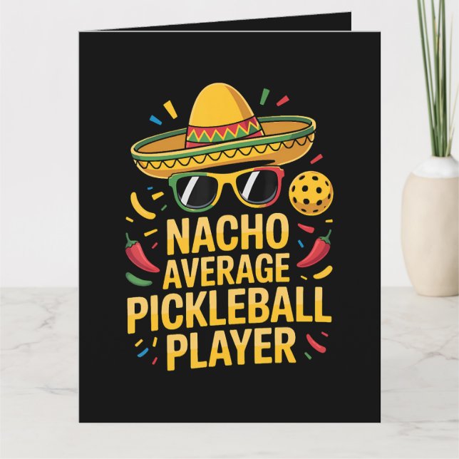 Carte De Remerciements Nacho Average Pickleball Player (Devant)