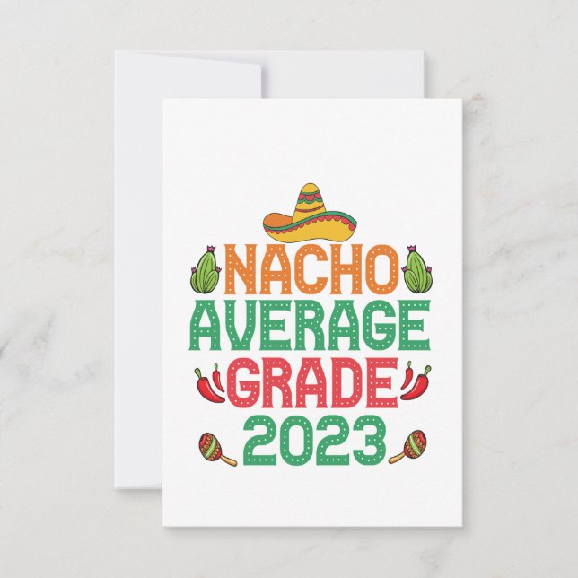 Carte De Remerciements Nacho Cadeau moyen de fin d'études 2023 (Devant)