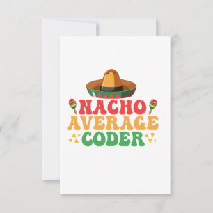Carte De Remerciements Nacho Moyenne Coder Funny Mexicain Cindo De Mayo