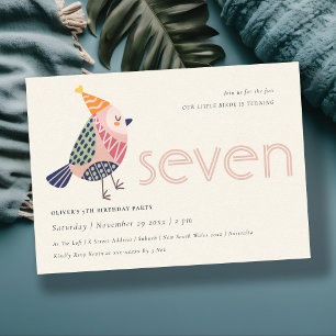 Carte De Remerciements Naissance mignonne rose pâle N'importe quel âge 7e