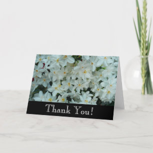 Carte De Remerciements Narcisse Paperwhite Fleurs Blanches Délicates
