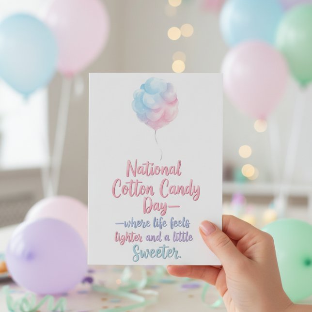 Carte De Remerciements National Cotton Candy Day (Créateur téléchargé)