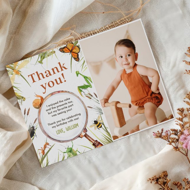 Carte De Remerciements Nature Insect Bugs Anniversaire Photo (Créateur téléchargé)