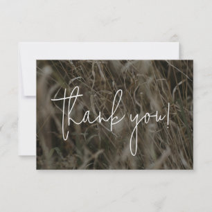 Carte De Remerciements Nature minimaliste et moderne avec écriture script