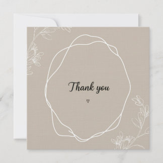 Carte de remerciements - naturel