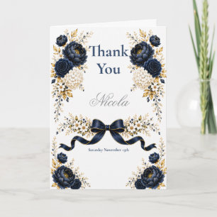 Carte De Remerciements Navy Sweet Sixteen