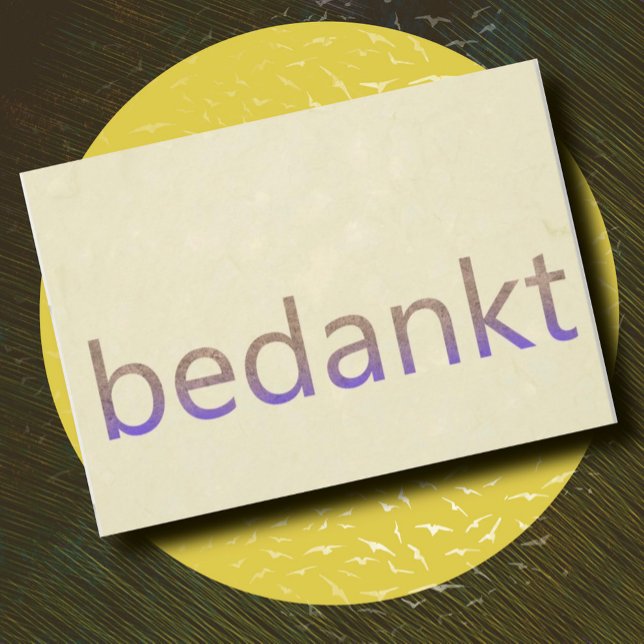 Carte De Remerciements Néerlandais (Créateur téléchargé)