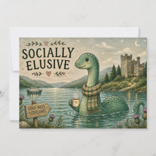 Carte De Remerciements Nessie Cryptide Insaisissable Socialement Loch Nes
