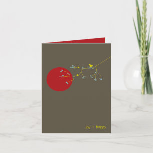 Carte De Remerciements Nesting Bird & Family Baby Thank You Note Card