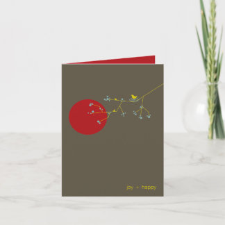 Carte De Remerciements Nesting Bird & Family Baby Thank You Note Card