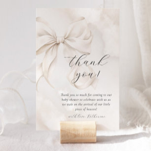 Carte De Remerciements Neuf Baby shower Neuf Nuage De Bow Neuf