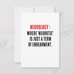 Carte De Remerciements Neurologie : Où "névrotique" est juste un terme de