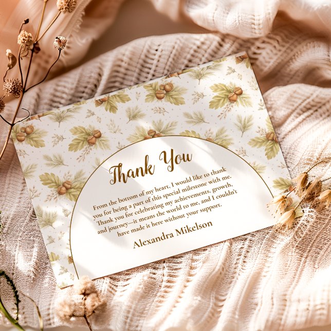 Carte De Remerciements Neutral Woodland Wild One Birthday (Créateur téléchargé)