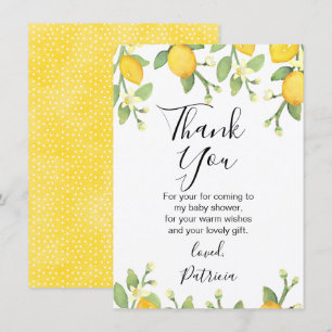 Carte de remerciements neutre de baby shower de