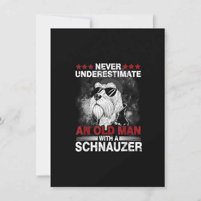 Carte De Remerciements Never Underestimate An Old Man (Devant)