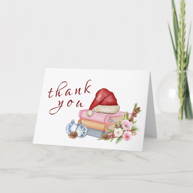 Carte De Remerciements New Chapter Begins Winter Floral Baby Shower  (Devant)