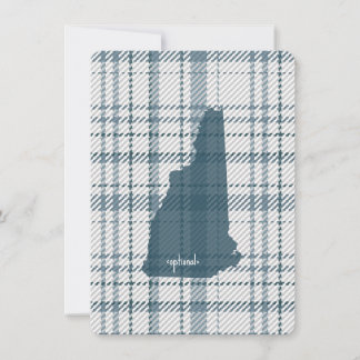 Carte De Remerciements New Hampshire Plaid Flat Thank You Note Card 