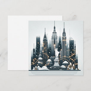 Carte De Remerciements New York Holiday Elegance - Noël personnalisable
