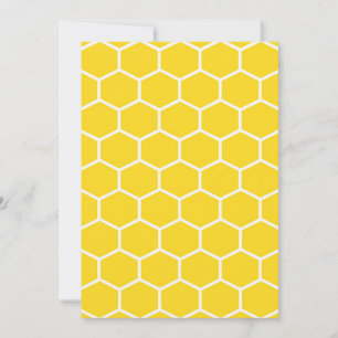 Carte De Remerciements Nid d'abeille géométrique jaune Lignes blanches Bo