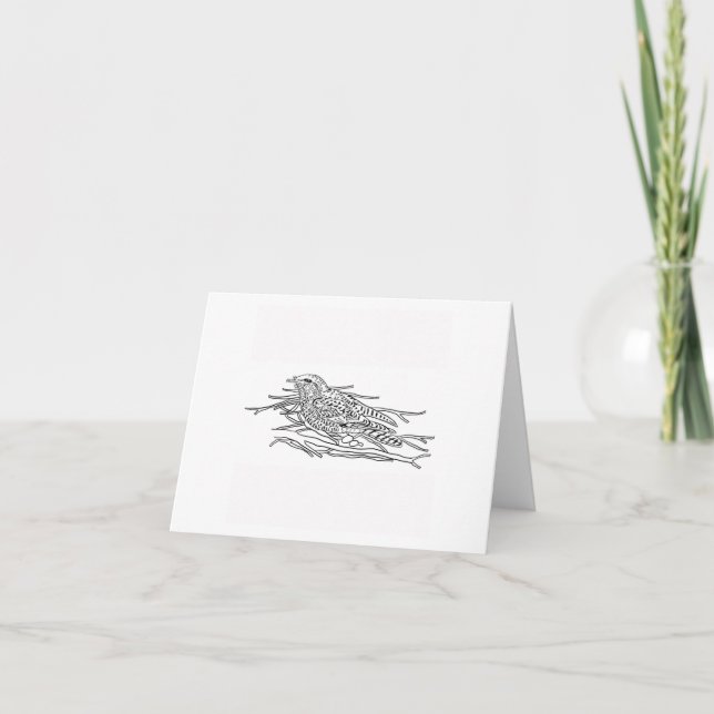 Carte De Remerciements Nightjar Sur Son Nid 🪺 (Devant)