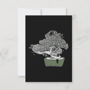 Carte De Remerciements Ninja Kitty Cats Bonsai Tree Zen, bouddhiste japon